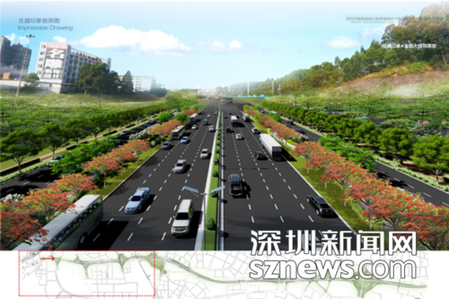 梅观高速公路清湖南段市政道路工程设计效果图(1)